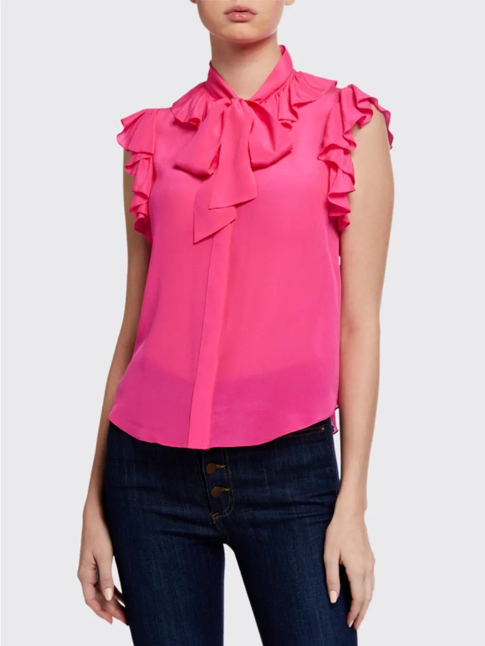 Alice & Olivia Robbie Silk Blouse